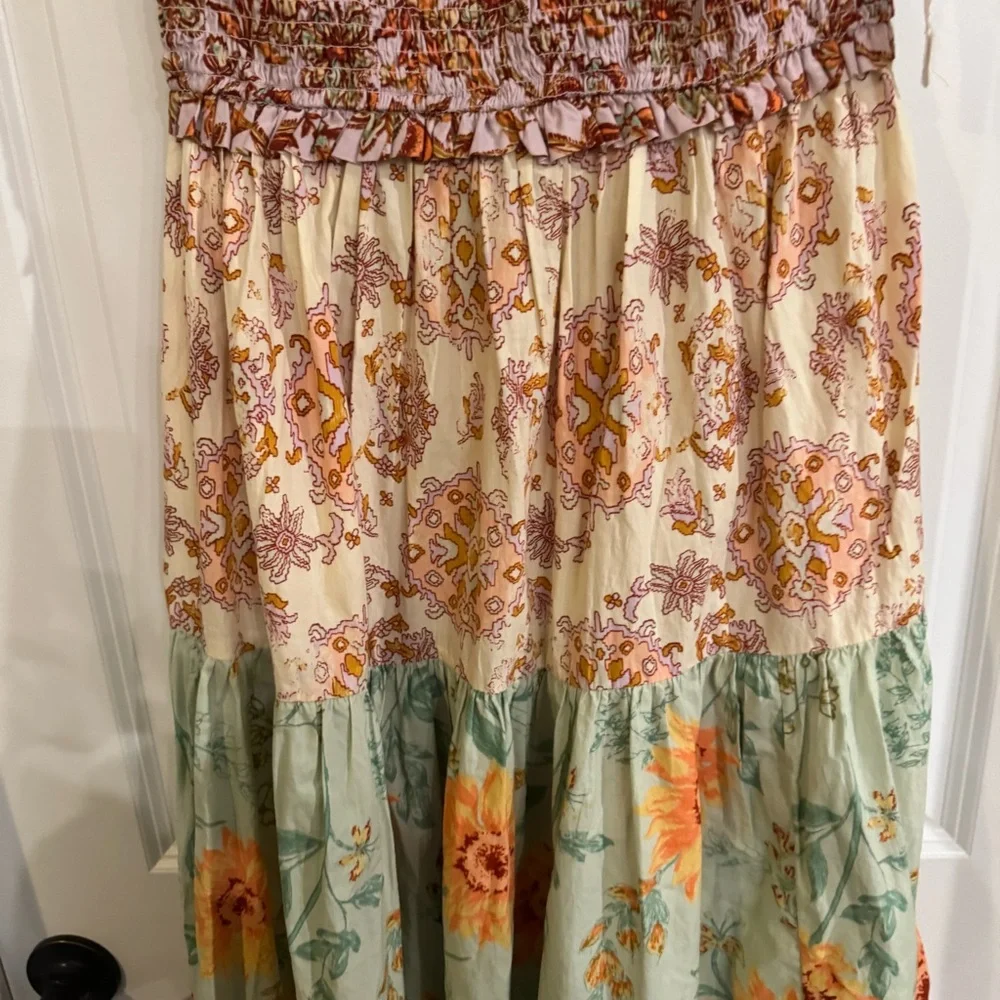Free People Bluebell Maxi In Lilac Combo Tiered Dress